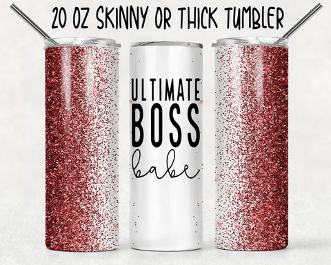 Ultimate Boss Babe 20oz Skinny Tumbler