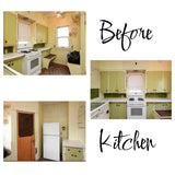 Blondie House:  Kitchen (Before and After)