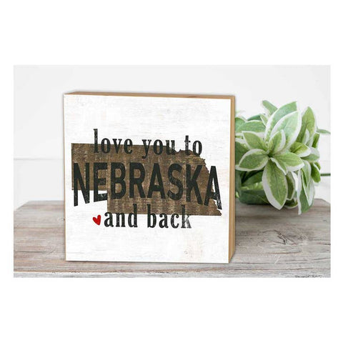 5x5 Love You To State Block Nebraska