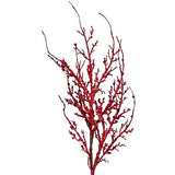 Glitter Twigs Spray-Red (24 Inch)