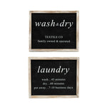 Wash & Dry Sign (double sided)