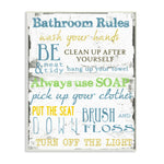 sale: Classic Bathroom Rules Typography Wall Plaque Art