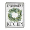 SALE: Farmhouse Kitchen Phrase Tree Leaf Wreath Soft Script Framed