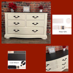 SOLD - Large Dresser in Raw Silk and Coal Black
