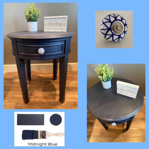 SOLD - End Table - Midnight Blue