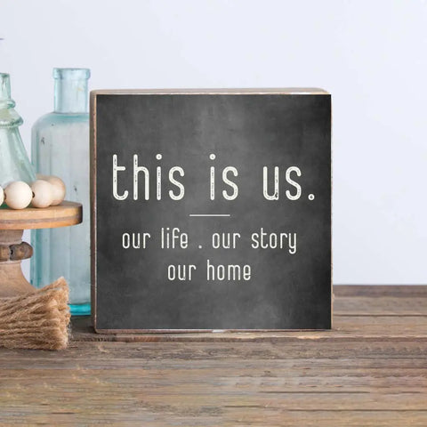 Our Life Our Story Our Home Decorative Wooden Block