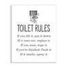 Bathroom Toilet Rules List Throne Illustration Plaque