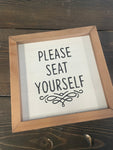 Seat Yourself/Text Me - 2 Sided 5x5 Frame